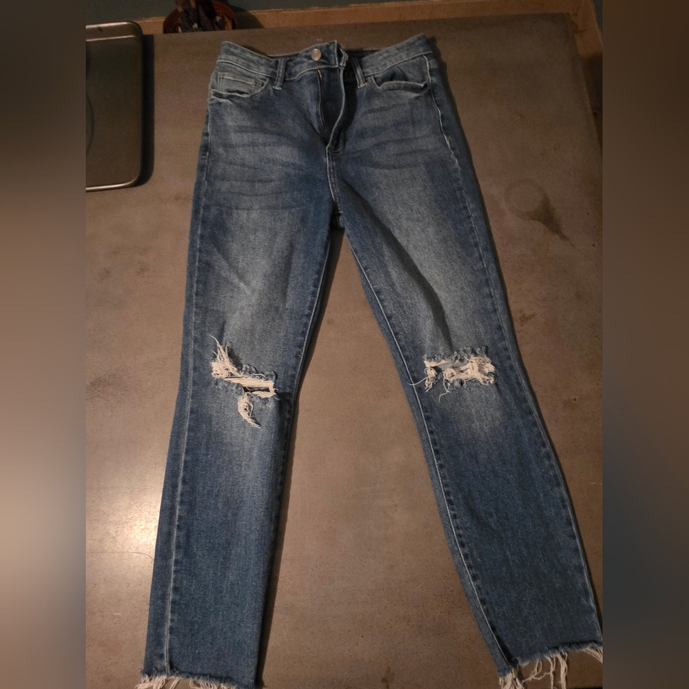 Cello Ripped Blue Skinny Jeans